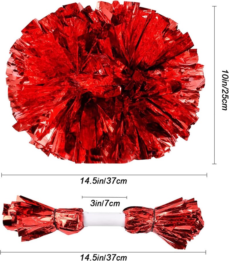 WOPARTY Cheerleading Pom Poms with Baton Handle - Image 2